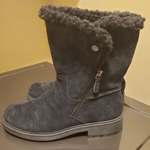 Clarks Black Suede Boots
